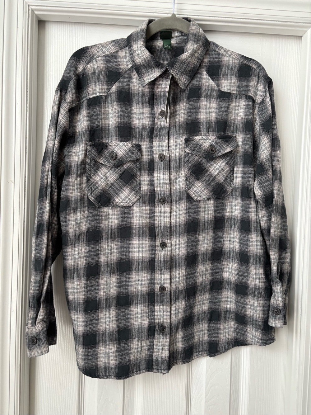 wild fable Black and Gray Plaid Shirt